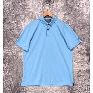 Twillory Polo Shirt Medium Mens Blue Athletic Athleisure Short Sleeve